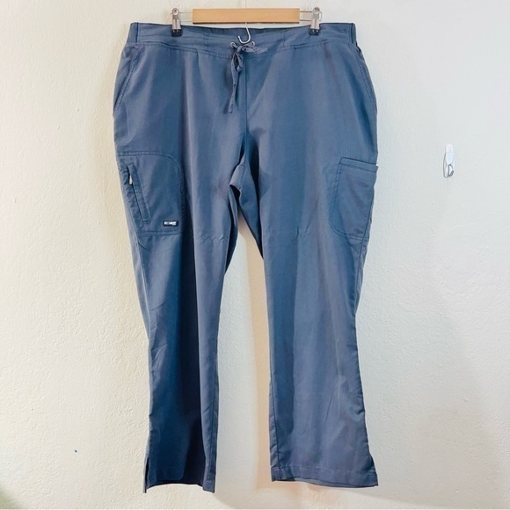 Grey’s Anatomy High Rise Medical Scrub Bottom Women Size XXLP Gray Pockets